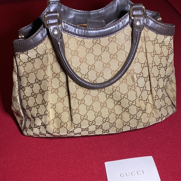 GUCCI SUKEY TOTE. ORIGINAL CLASSIC GG CANVAS *LIKE NEW* - Picture 2 of 8